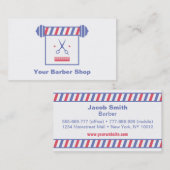 Hipster-wunderliches Retro Licht-Friseur-Geschäft Visitenkarte (Vorne/Hinten)