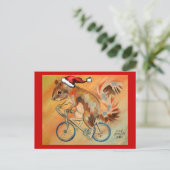 Hipster X-Mas-Eichhörnchen Postkarte (Stehend Vorderseite)