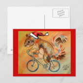 Hipster X-Mas-Eichhörnchen Postkarte (Vorne/Hinten)