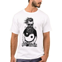 Hipster Yin Yang Skull Schnurrbart Vest