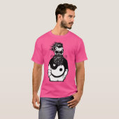 Hipster Yin Yang Skull Schnurrbart Vest T-Shirt (Vorne ganz)