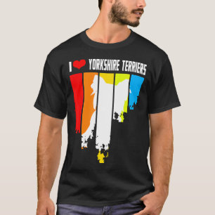 Hipster Yorkshire Terrier Design T-Shirt