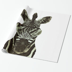 Hipster Zebra Geschenkpapier