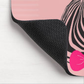 Hipster Zebra mit Top-Hut und Bow-Krawatte Mousepad (Ecke)