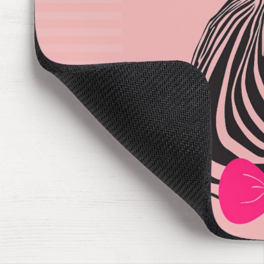 Hipster Zebra mit Top-Hut und Bow-Krawatte Mousepad (Ecke)