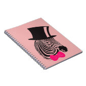 Hipster Zebra mit Top-Hut und Bow-Krawatte Notizblock (Rechte Seite)