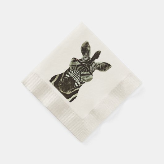 Hipster Zebra Serviette (Ecke)