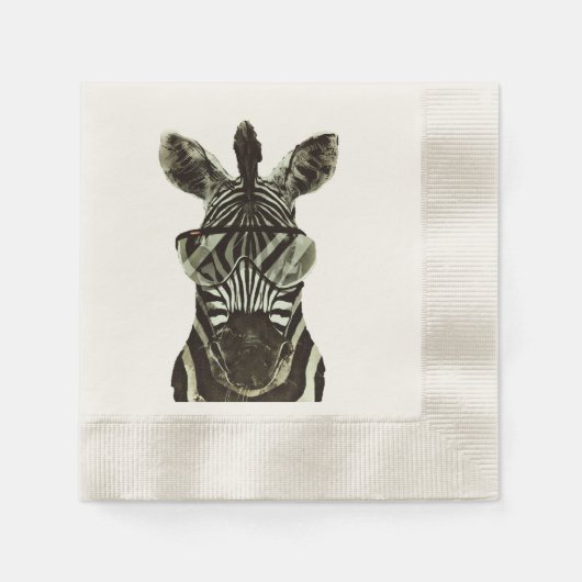 Hipster Zebra Serviette (Vorderseite)