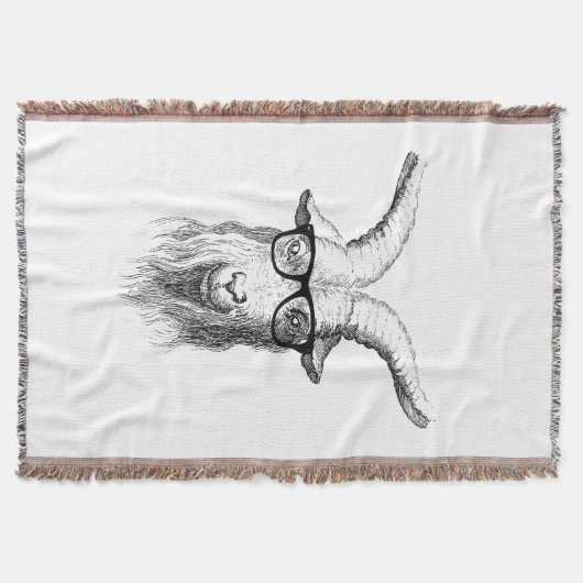 Hipster-Ziege Decke (Vorderseite)