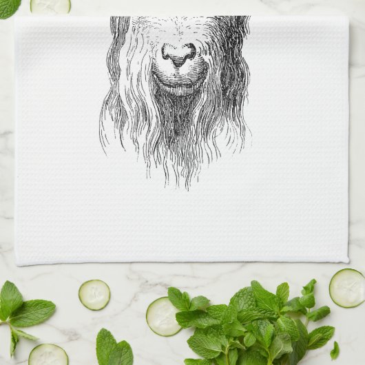 Hipster-Ziege Handtuch (Gefaltet)