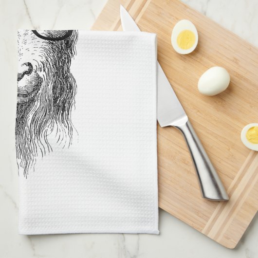 Hipster-Ziege Handtuch (Viertel Falte)