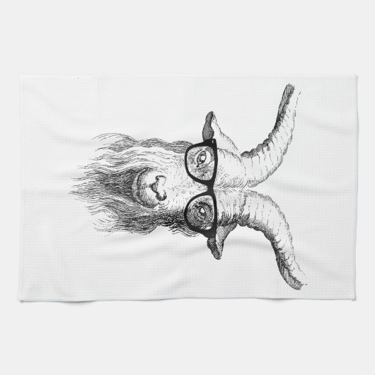 Hipster-Ziege Handtuch (Horizontal)
