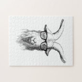 Hipster-Ziege Puzzle (Horizontal)
