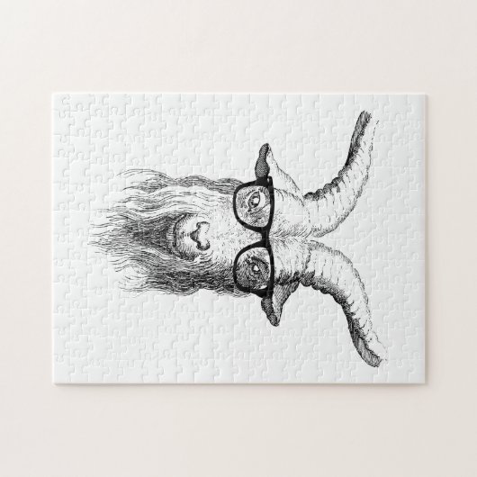 Hipster-Ziege Puzzle (Horizontal)