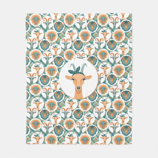 Hipster Ziegen | von TotallyGoatally™ Fleecedecke (Vorderseite)