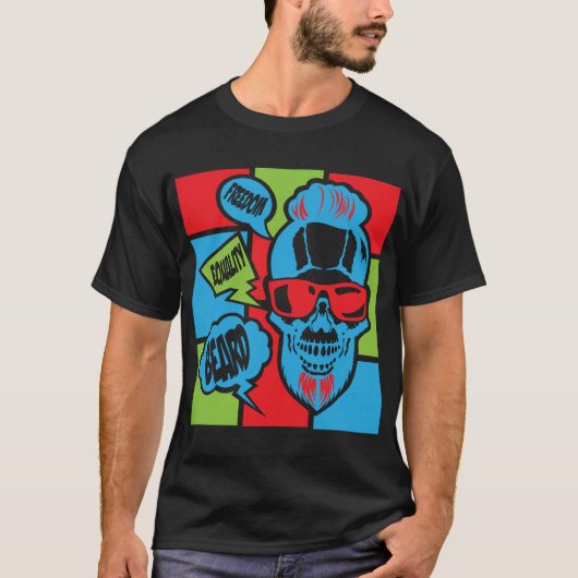 Hipster Zitat Barbedom Beard T-Shirt (Vorderseite)