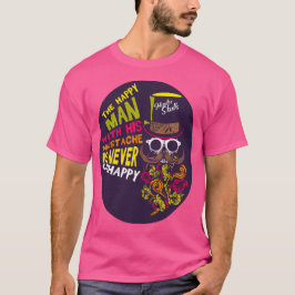 Hipster Zitat Happy Man Mustache n T-Shirt