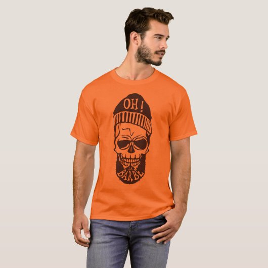 Hipster Zitat Totenkopf Oh der Bartbart 7 T-Shirt (Vorne ganz)