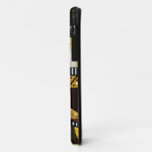 Hipsterchic-goldener Imitat-Glitzer-Galaxie-Azteke Case-Mate iPhone Hülle (Hinten/Links)