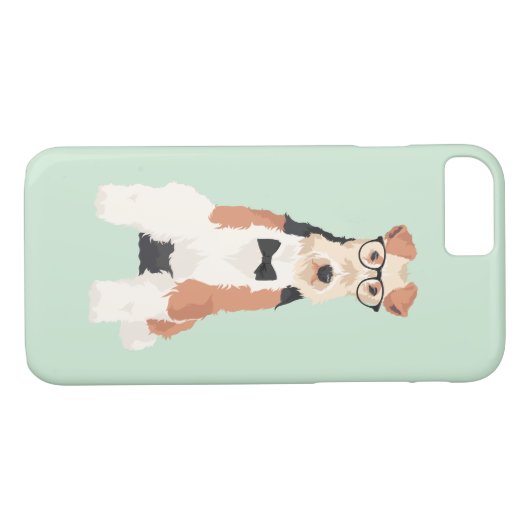 Hipstercooler Fox-Terrier-Draht-Hund für Case-Mate iPhone Hülle (Rückseite (Horizontal))