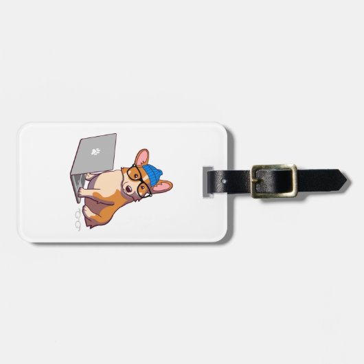 HipsterCorgi 2 Gepäckanhänger (Vorderseite horizontal)