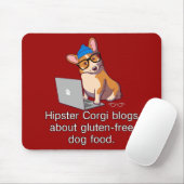 HipsterCorgi 2 Mousepad (Mit Mouse)