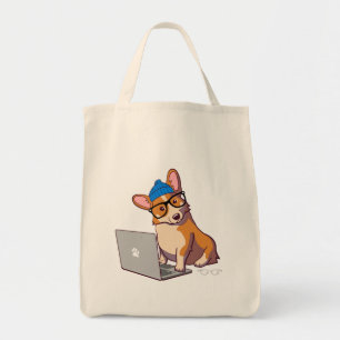 HipsterCorgi 2 (ohne Text) Tragetasche
