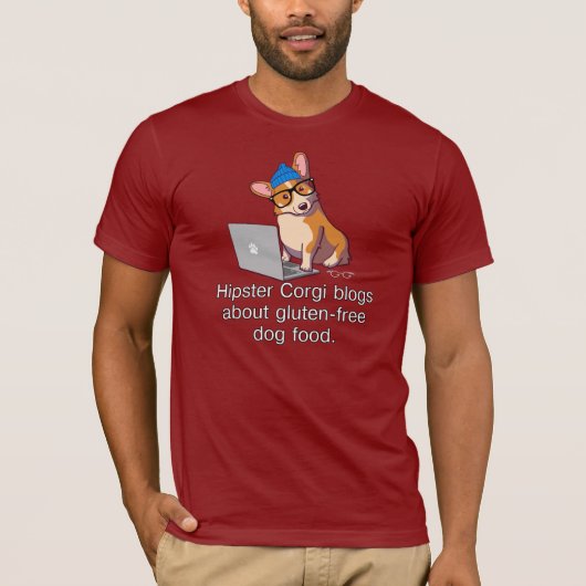 HipsterCorgi 2 T-Shirt (Vorderseite)
