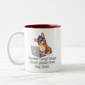HipsterCorgi 2 Zweifarbige Tasse (Links)