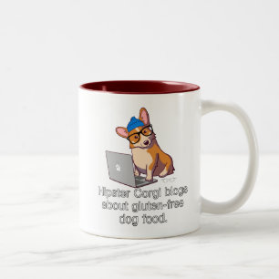 HipsterCorgi 2 Zweifarbige Tasse