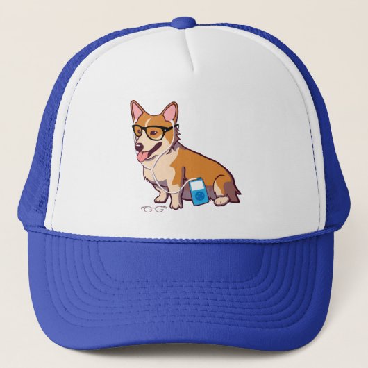 Hipstercorgi-Hut (ohne Text) Truckerkappe (Vorderseite)
