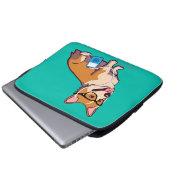 Hipstercorgi-Laptop-Hülse (ohne Text) Laptopschutzhülle (Vorne Knopf)