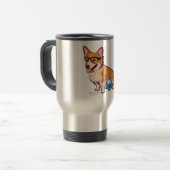 HipsterCorgi (ohne Text) Reisebecher (Vorderseite Links)