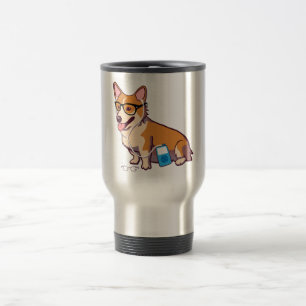 HipsterCorgi (ohne Text) Reisebecher