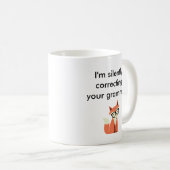 Hipsterfox-Grammatik Kaffeetasse (VorderseiteRechts)