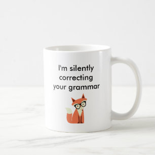 Hipsterfox-Grammatik Kaffeetasse
