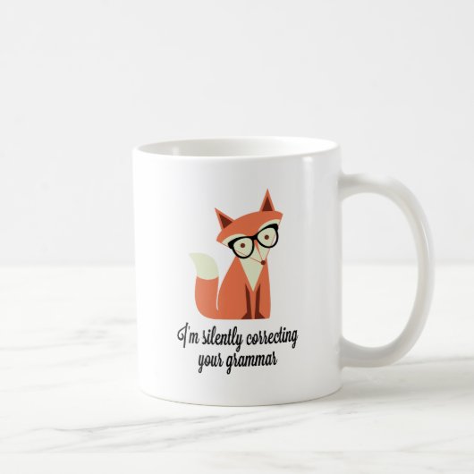 Hipsterfox-Grammatik Kaffeetasse (Rechts)