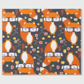 Hipsterfüchse Geschenkpapier (Flach)