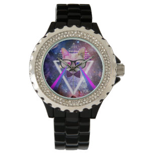 Hipstergalaxiekatze Armbanduhr