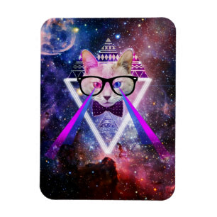 Hipstergalaxiekatze Magnet