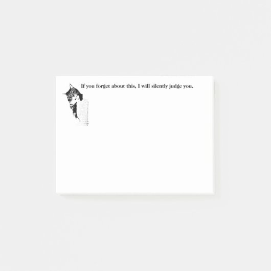 HipsterKitty beurteilt Sie Post-it Klebezettel (Vorderseite)