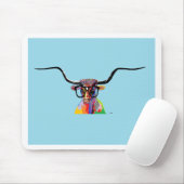 HipsterLonghorn Mousepad (Mit Mouse)