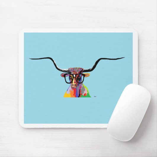 HipsterLonghorn Mousepad (Mit Mouse)