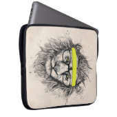 Hipsterlöwe (heller Hintergrund) Laptopschutzhülle (Vorne Rechts)
