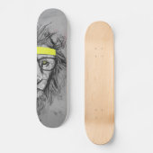 Hipsterlöwe Skateboard (Vorderseite)