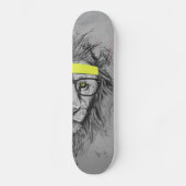 Hipsterlöwe Skateboard (Vorderseite)