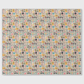 Hipsterrific Hipster-Sache-Muster (Cinereous) Geschenkpapier (Flach)