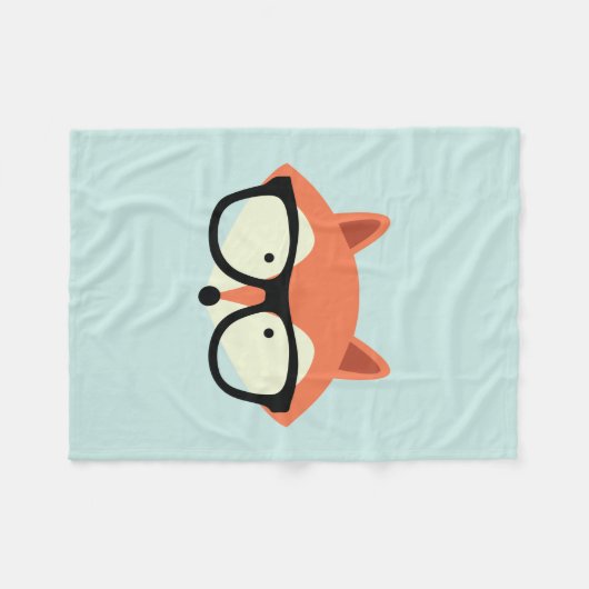 Hipsterroter Fox Fleecedecke (Vorderseite (Horizontal))