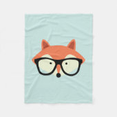 Hipsterroter Fox Fleecedecke (Vorderseite)