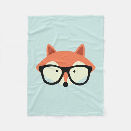 Hipsterroter Fox Fleecedecke (Vorderseite)